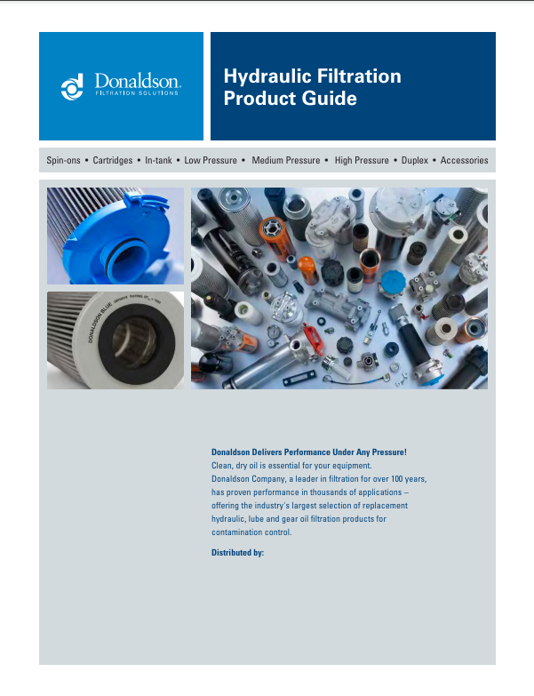 Donaldson Hydraulic Filtration Product Guide