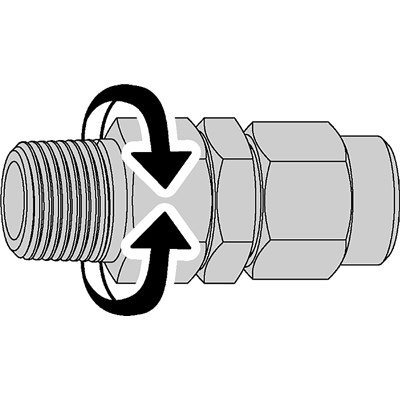 Adapter,95mmx135mmx3/8"SwivelMaleNPT