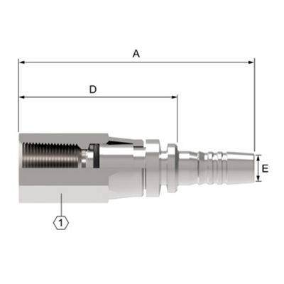 AEROQUIP GLOBAL CRIMP NIPPLE