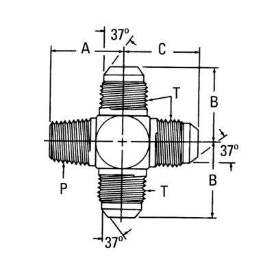 Adapter JIC-SDBTK-3/8x3/8NPTF