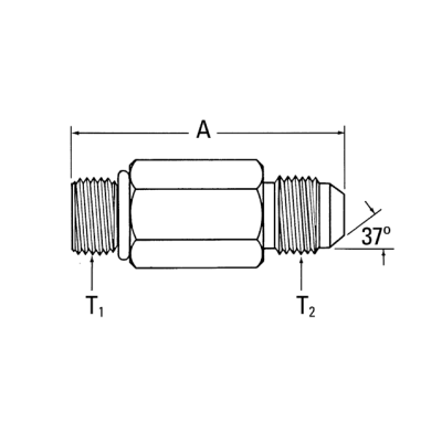 Adapter JIC-SDSL-1x1-5/16-12unf-F =3.98