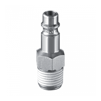 Tapered male thread plug