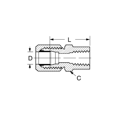 Adapter BT-SDS-5/8xF.1/2NPTF-C