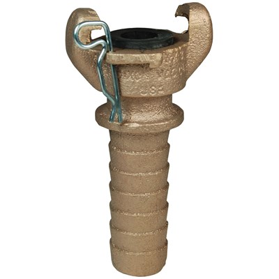 5/8 BRASS AIR KING HOSE END W/CLIPS