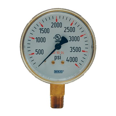 2 1/2 0-30PSI RED BAND LM     BRASS