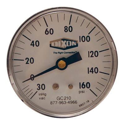 2 1/2 STEEL CBM 0-160PSI COMP.GAUGE