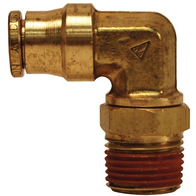 BRASS DOT SWIVEL MALE ELBOW 3/8 X