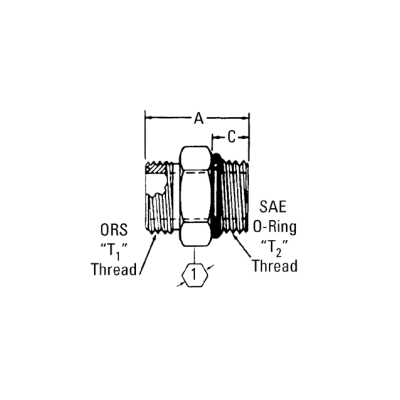 Adapter ORS-BS-SDS-3/8x9/16-18unf-F