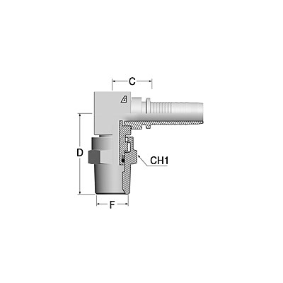 90" COMPACT NPTF MALE SWIVEL