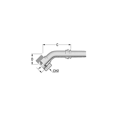 45 BSP FE 60 CON CRMPNUT 1"