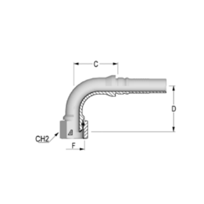 F90 BSP 3/4" IT 3/4" O-RING