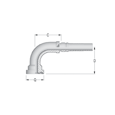 90 DEG CODE 61 FLANGE 1-1/4"