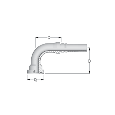 90 DG INTERLOCK FLANGE CODE 62