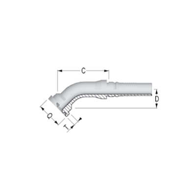 45 DG CAT 6000 PSI FLANGE