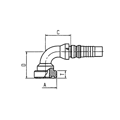 90 DG CAT 6000 PSI FLANGE