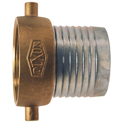 2 1/2 STEEL FEM SUC CPLG/BRASS NUT