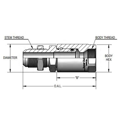 SUPER SWIVEL INLINE JIC BULKHEAD X FJIC