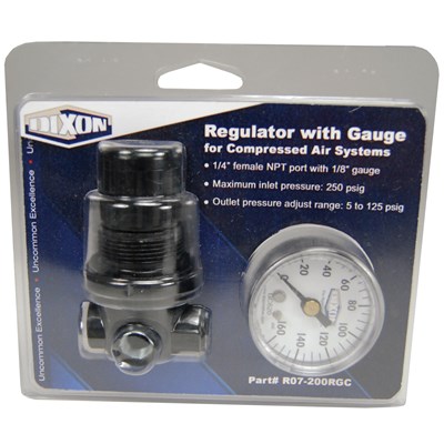 CARDED 1/4 MINI REGULATOR W/GAUGE