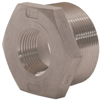 1 X 1/2 HEX BUSHING - SS