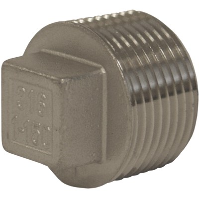 1/4 SQUARE HEAD PLUG 316SS