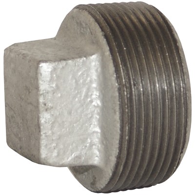 6" GALVANIZED SQUARE HEAD PLUG