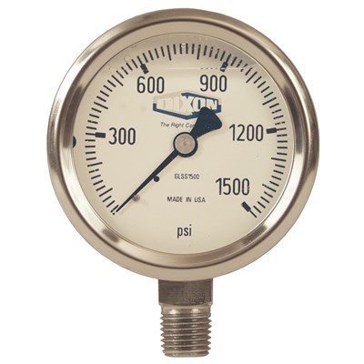 2 1/2 ALL SS LM 0-10000PSI LQ GAUGE