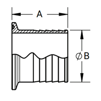 1"X.75" RUBBER HOSE ADAPTER