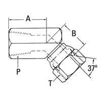 Adapter JIC-SWSDE45-F.5/8"xF.1/2"NPTF