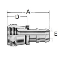 ETN,Brass,Sktless Hose Fitting,Fem. SAE