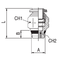 Str Ml Conn 8mm x 1/8 BSPT (SS)