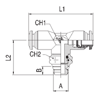 Sf Svl Br Tee 1/4 Tb x 1/8 Ml