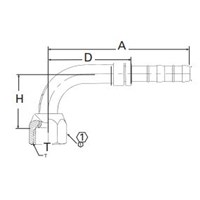 ETN, EZ Clip, Female JIC 90° Fitting