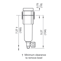 3/8 FILTER AUTO DRAIN TRANSP BOWL