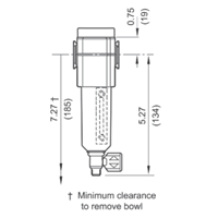 3/8 FILTER AUTO DRAIN METAL BOWL