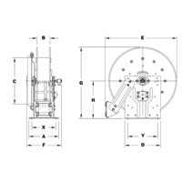 HANNAY HOSE REEL FOR 3/8"X50FT