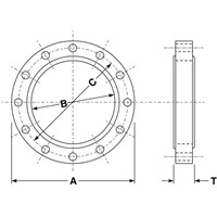 FORGED 316 ST-STEEL FLANGE 5"